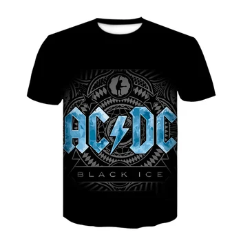 2021 Black 3D Roko Grupė vyriški T-Shirt Ledo 130-6XL Atsitiktinis, Mada, Gatvės Tendencija T-Shirt