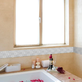 Funlife® Pilkos spalvos Maroko Retro Sienos, Sienų Blokai Plytelės, Dekoratyvinis Lipdukas Vandeniui Žievelės ir Klijuoti Virtuvės Vonios kambarys