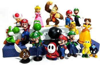 Nauji Super Mario Bros Odyssey PVC Veiksmų Skaičiai Žaislai Yoshi Princesė Persikų Luigi Drovus Vaikinas Grybų Donkey Kong Modelis Animacinių filmų Lėlės