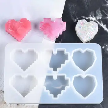 Meilė Širdies Formos Sklandžiai Subtilus Silikono 6 Pikselių Modelis Meilės Širdis Pelėsių Amatų mylėdamiesi Širdies Formos