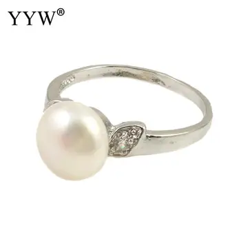 Gėlavandenių Perlų Piršto Žiedą, Baltoji Moteris Sutuoktuvių Žiedas 