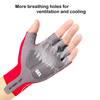 Wheel UP Bicycle Antiskid Half Finger Gloves For Men and Women Breathable and Shockproof Sports Gloves Bicycle Reflective Gloves