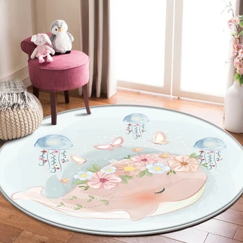 Mielas Rožinis Delfinas Modelio Vaikams žaisti kilimas vaikų Kilimas baby vaikų darželio nuskaitymo flanelė Vaikams, patvarus, neslidus, grindys kiliminė danga