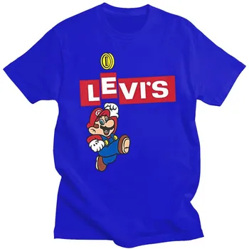 Madingas Vasaros T-shirt Super Mario Aukštos kokybės Unisex marškinėliai Medvilnės Atsitiktinis Palaidų Animacinių filmų Spausdinti Top marškinėliai