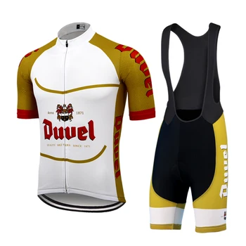 NAUJAS Duvel Alaus Vyrų dviračių džersis nustatyti dviračių lenktynių drabužius Multi gelio padas trumpas rankovės MTB jersey nustatyti Maillot Ciclismo hombre