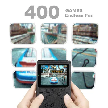 Retro Nešiojamas Mini nešiojamą žaidimų konsolę 8-bitų 3.0-colių spalvotas LCD vaikų spalvos žaidimų konsolę su 400 žaidimai built-in
