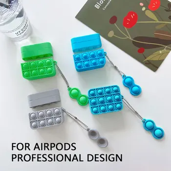 Spalvingas mielas silikono atveju AirPods dėvėti, atsparus vandeniui išskleidimo ausinės atveju, kompaktiškas ir patogus AirPods