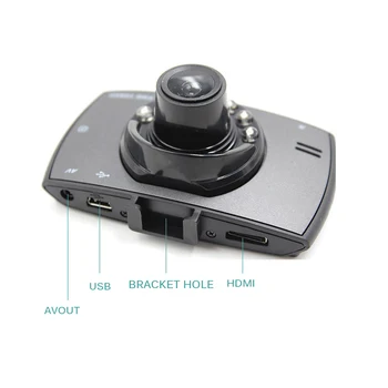 2,4 Colių HD 1080P Automobilių Recorder Car DVR LCD Dvigubo Objektyvo Kamera Vaizdo Brūkšnys Cam Automobilių Diktofonas G30 Auto vaizdo Kamera