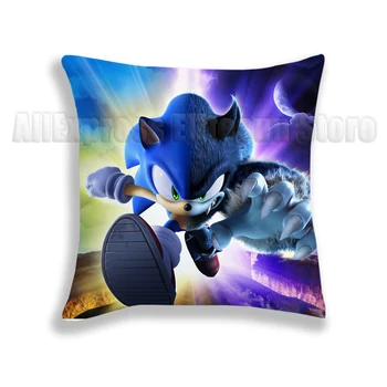 Sonic Pagalvės užvalkalą Spalvinga Dekoratyvinė Animaciją Žaidimas Vaikui Medvilnės Pagalvėlė Padengti Animacinių filmų Namų Dekoro 45*45cm Nr. Pagalvę Įdėkite