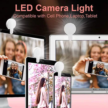 Mobilusis Telefonas LED Selfie Žiedas Šviesos 9 Lempa Mini Fotografijos Ratas Įrašą, Šviesos, Grožio Užpildyti Lempa Mobilųjį Telefoną Įkrovimo Kamera