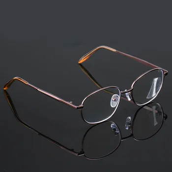 Dabar Ovalo formos Metalo Stabdžių Mėlyna Šviesa Skaitymo Akiniai Ultralight Progressive Multifocal Presbyopia Eyglasses+1,0 iki+4.0 Moterims ir Vyrams