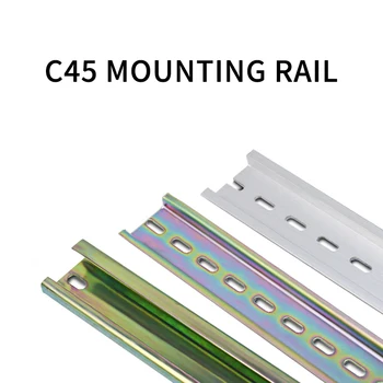 1m Geležies geležinkelių C45 kontaktoriaus DZ47 oro-atverti U-formos elektros instaliacijos ketaus aukštis 7.5 * 35 mm aliuminio kortelės geležinkelių montavimo baras