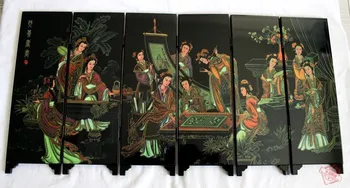 Kinijos kolekcijos Lakas įranga tapybos grožio sulankstomas ekranas - Unikalus Romantika.