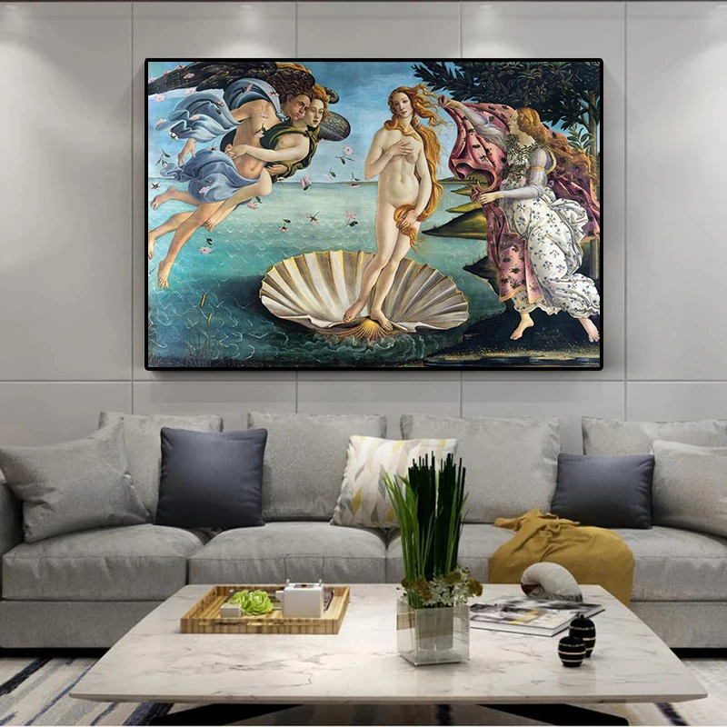 Klasikinio Garsaus Drobė Paveikslų, Kad Veneros Gimimas Pakeitė Botticelli Plakatai ir Spausdinimo Sienos Meno Nuotrauką Kambarį Namų Dekoro
