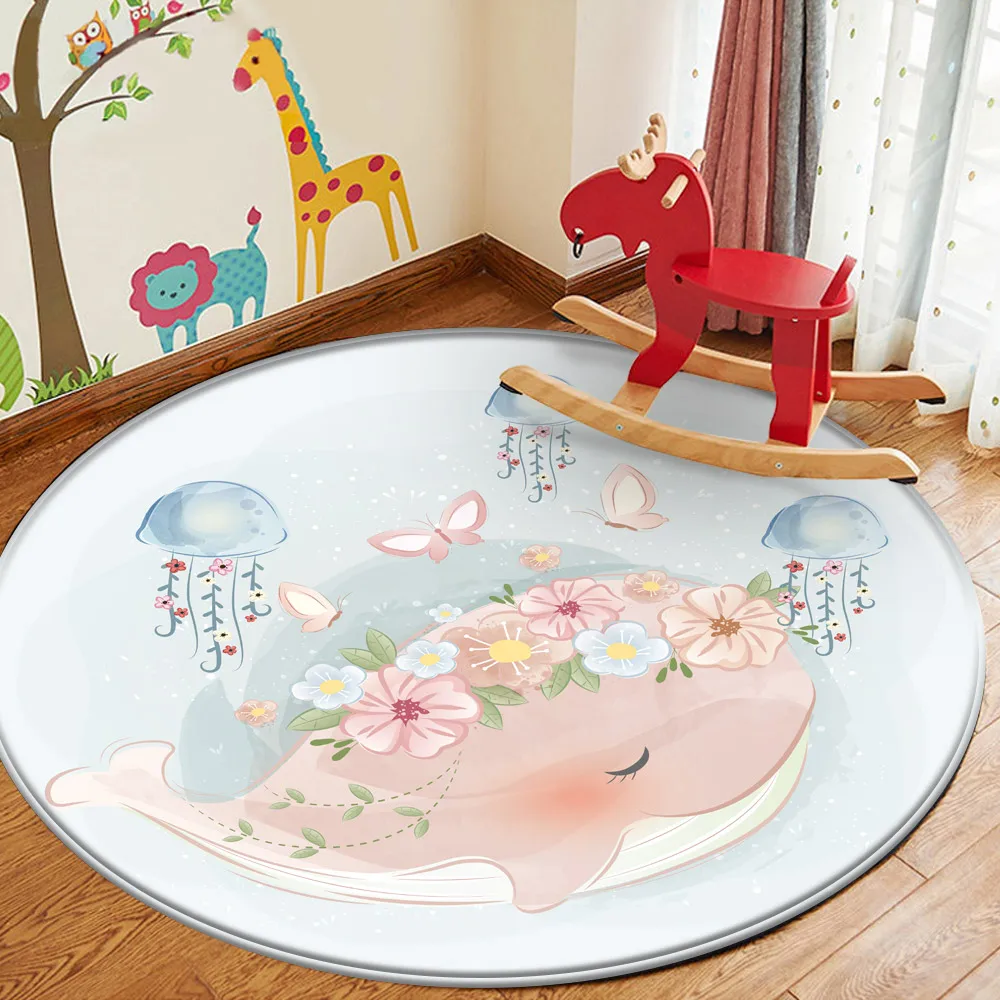 Mielas Rožinis Delfinas Modelio Vaikams žaisti kilimas vaikų Kilimas baby vaikų darželio nuskaitymo flanelė Vaikams, patvarus, neslidus, grindys kiliminė danga