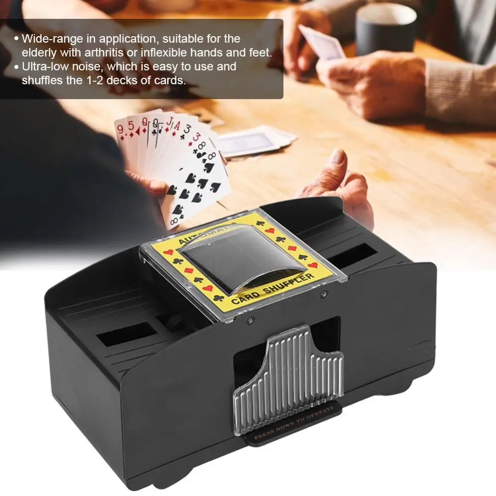 Vyresnio Amžiaus Elektrinis Automatinis Maišyklė 2-Denio Taupantis Pokerio Kortelės Maišyklė Žaidimas, Pramogų Ir Kortelės Maišyklė Essentials Įrankis