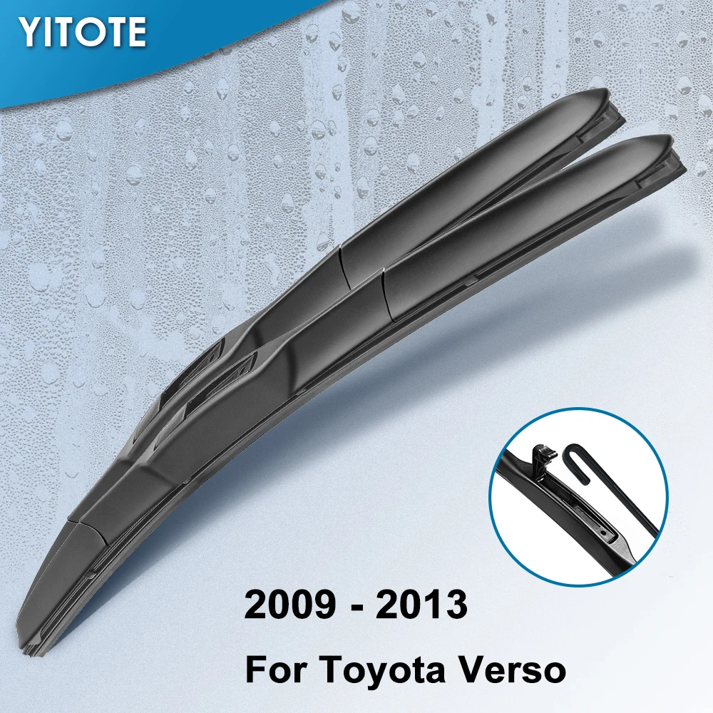 YITOTE Priekinio stiklo Hibridiniai Valytuvai Toyota Verso Tinka Kablys Ginklų 2009 2010 2011 2012 2013