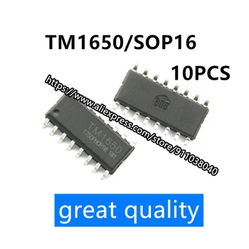10VNT/DAUG Naujų originalių autentiškų TM1650 SMD SOP16 in-line DIP16 8*4 bitų ratai skaitmeninės vamzdis chip