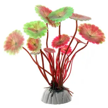 Dirbtinė Žolė Plastikinių Vandens Augalų Apdailos Ornamentu už Akvariumo Žuvų Bakas Lotus lapų Dirbtinės Gėlės Namų Dekoro