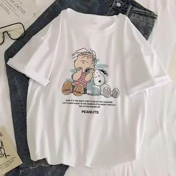 Vasaros Unisex Anime T-shirt Animacinių filmų korėjos T-shirt Atsitiktinis Streetwear T-shirt Negabaritinių Viršuje Tee Vyrams, Moterims