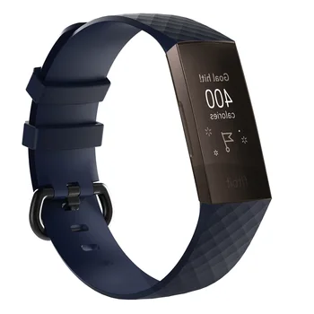 Oficialus Kieto Silikono Dirželiai Fitbit mokestis 4 imti 3 SE Smart Juostos Pakeitimas Sporto Watchband Juoda Sagtis Mažas Didelis